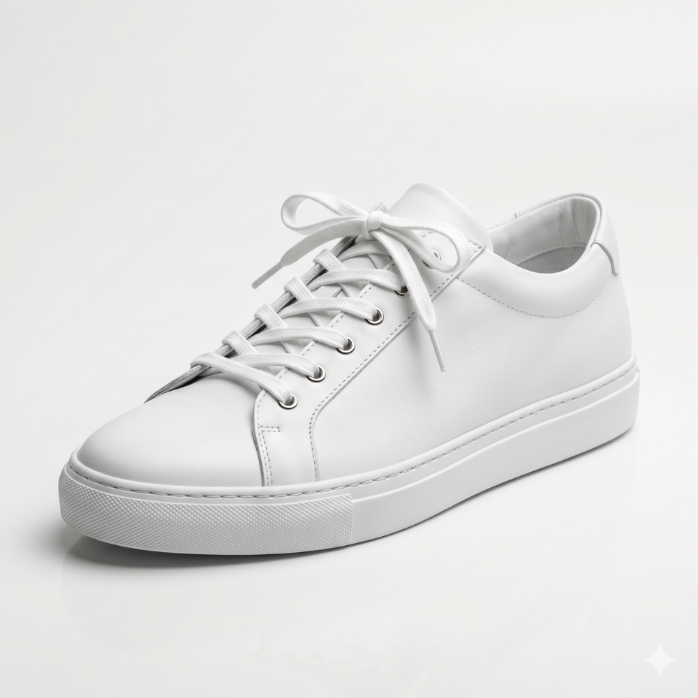 White Montclair Leather Sneakers