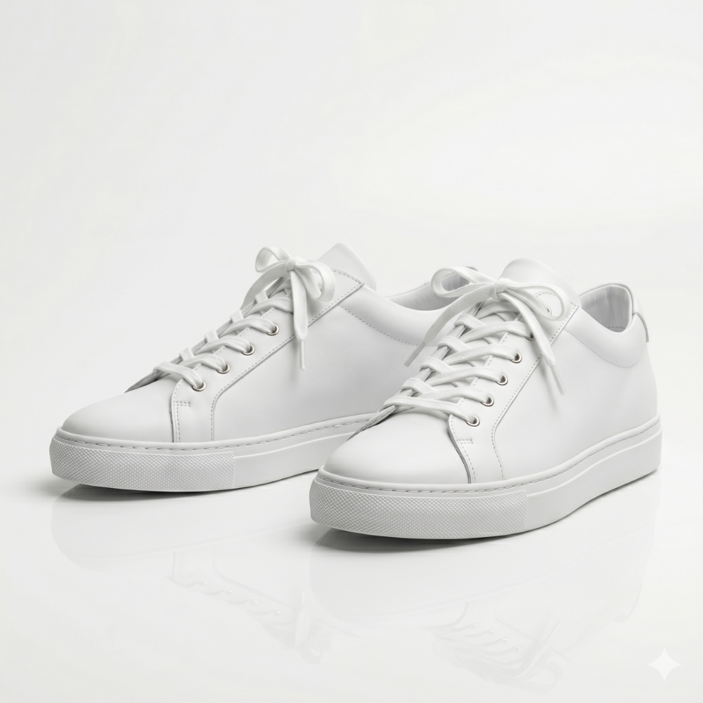 White Montclair Leather Sneakers