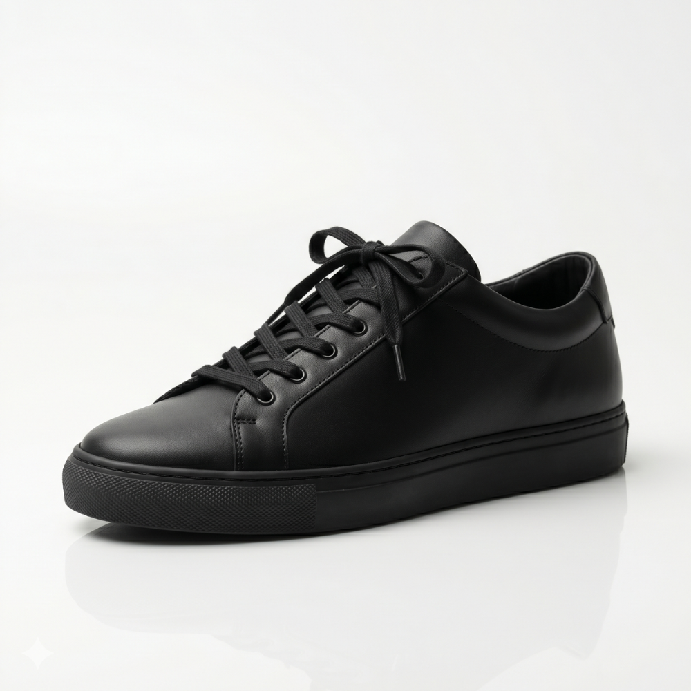 Black Montclair Leather Sneakers