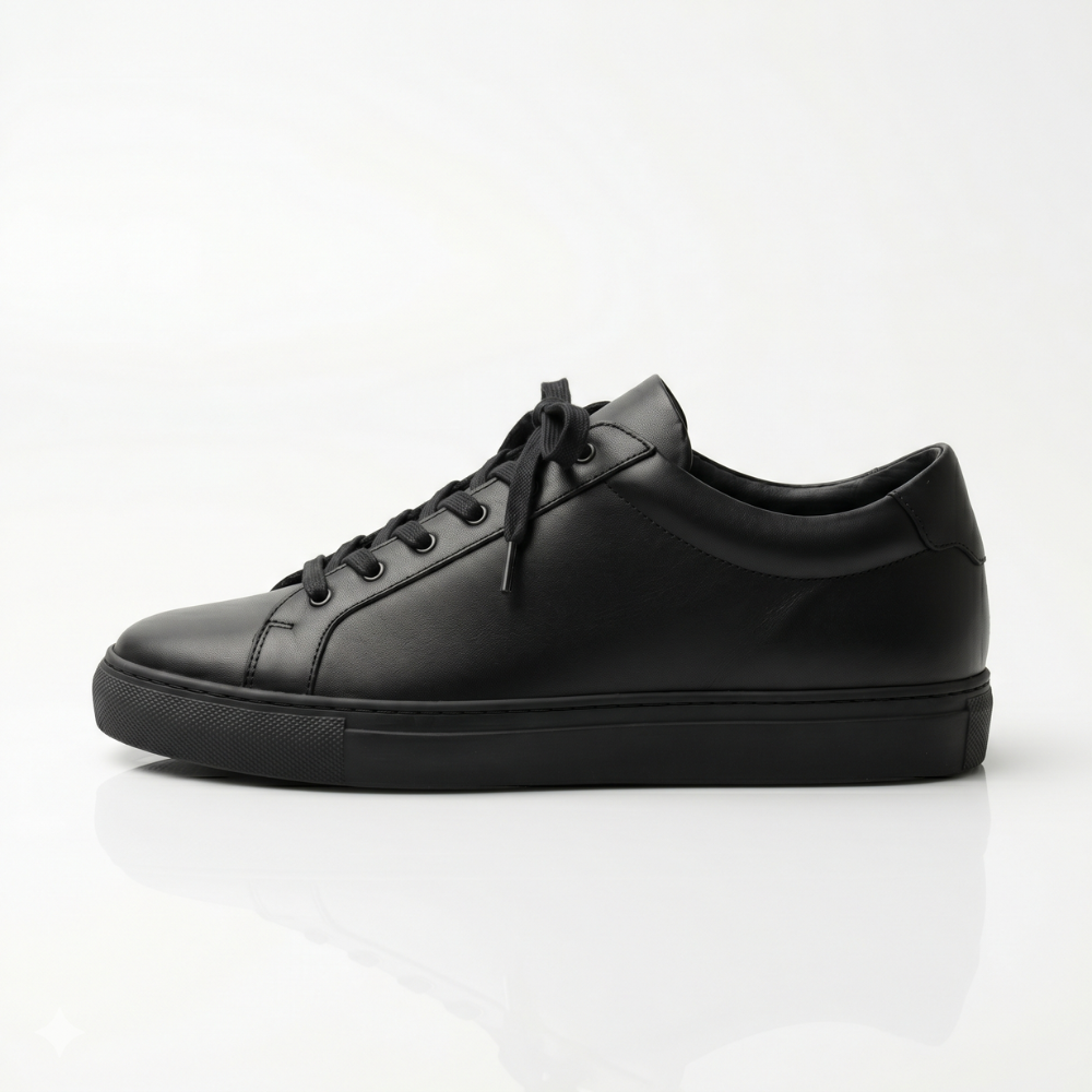Black Montclair Leather Sneakers
